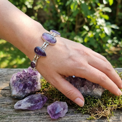 Silber amethyst edelstein - silber,