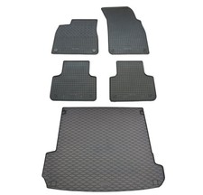 Gummi Fußmatten Kofferraumwanne für Audi Q7 4M 2015- Set Gummimatten Auslage