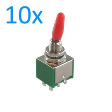 10x Miniatur-Kippschalter