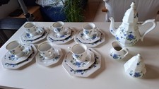 Gallo Leonardo Marie-Claire Veilchenblüten Kaffeserv. 6 Pers. FAST makellos 1986