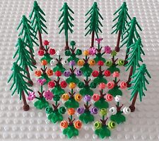 30 x Lego Pflanzen Bäume Baum Blumen  ( 10 Nadelbäume + 20 Blumen ) NEU 24855
