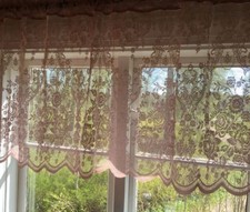 Scheiben Bistro LUCIA ALT ROSA Spitzen Gardine Rosen 55x250 Landhaus