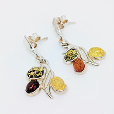 Silberne ohrstecker trio mit - ,