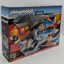 PLAYMOBIL 5085 Top Agents Agentenquartier Koffer Laser Hauptquartier Jetski NEU