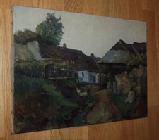 Dorflandschaft. Stempel: Franz