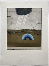 Pravoslav Sovak, Rain, 1970, Grafik, Radierung, signiert