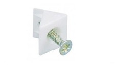 Rückwand Stabilisator Eckverbinder 10,7 mm x 4,7 mm Kunststoff Weiß 20 Stk.