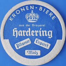 Alter Bierdeckel Kronen-Biere aus der Brauerei Hardering Büderich um 1952