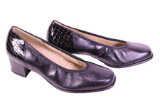 Fasan Pumps Damen Komfort Schuhe Leder  schwarz Gr. 38,5 Wechselfußbett CR122