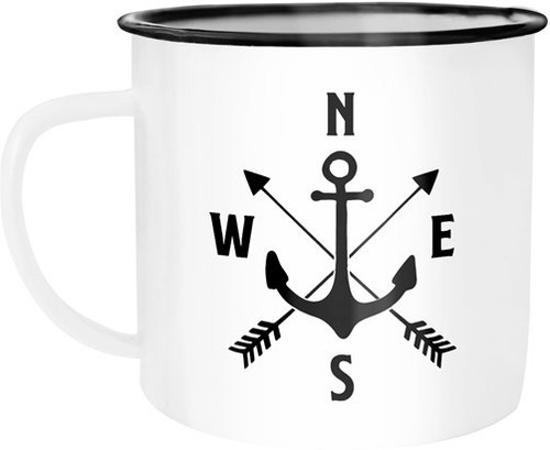 Emaille tasse becher anker - tasse,