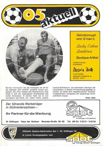 Fussball programmheft 75 - ,