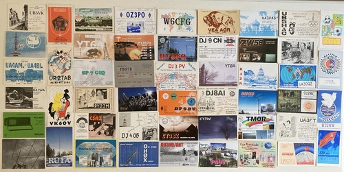 Konvolut 50x alte qsl karten - konvolut,