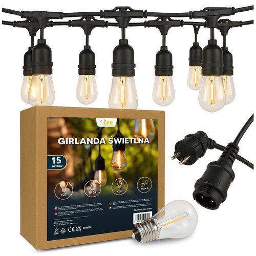 Gartenlichterkette 15m 30 - 15m,