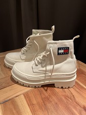 Tommy Jeans Schnürstiefeletten (Gr. 37, beige) Foxing Boots Tommy Hilfiger
