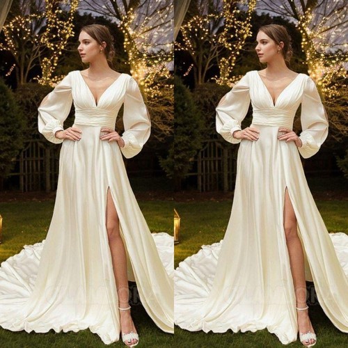Satin brautkleider lange - satin,