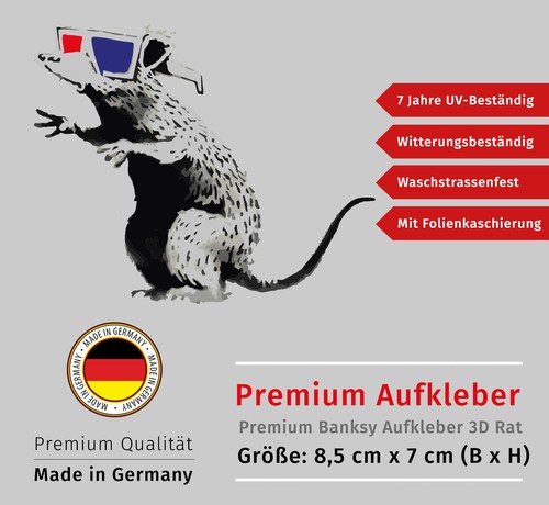 Banksy rat aufkleber - rat,