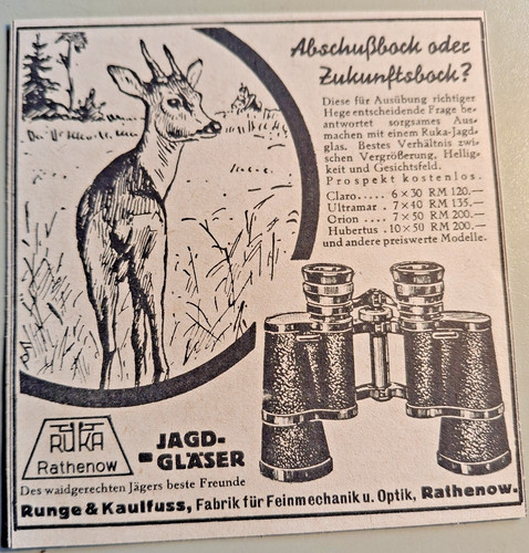 Alte reklame werbung fernglas - alte,