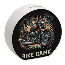 Chopper-Motorrad Spardose mit