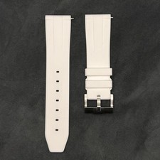 Uhren-Armband Kautschuk weiß 22 mm Taucher Diver Schnellwechsel-Federstege