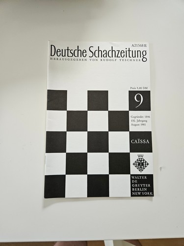 Deutsche schachzeitung 1981 - deutsche,