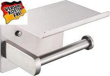 Toilettenpapierhalter Edelstahl SUS304 gebürstet mit Telefonablage Badzubehör Kü