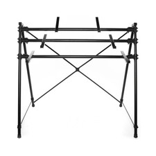 KB-1177 Keyboardständer 3-Instrumenten Platz Höhenverstellbar Schwarz Aluminium