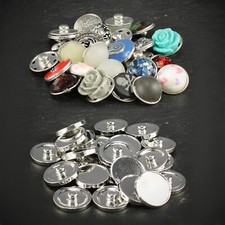 Budawi® 5 Stück Chunk Chunks Button Click Druckknopf Blank oder mit Motiv