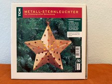 TCM Metall-Sternleuchter – handbemalt – Goldfarben – 24 cm – OVP ungeöffnet