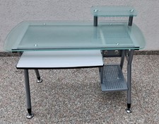 Relaxdays Computerschreibtisch Glas HxBxT 98x105x55