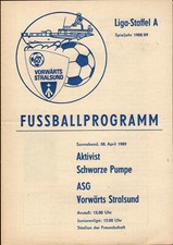 DDR-Liga 88/89 ASG Vorwärts Stralsund - BSG Aktivist Schwarze Pumpe, 08.04.1989
