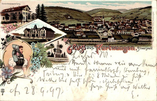 Litho gruss aus furtwangen - aus,