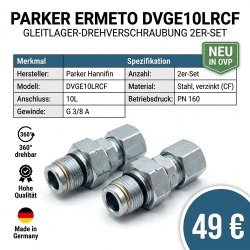 Parker ermeto dvge10lrcf stahl - ermeto,