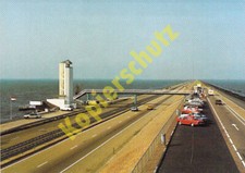 Holland Friesland AK Deichstrasse Autobahn Autos  Ansichtskarte