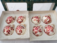 8 alte Glas Weihnachtskugeln