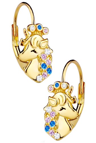 Ohrringe 925 silber - silber, einhorn