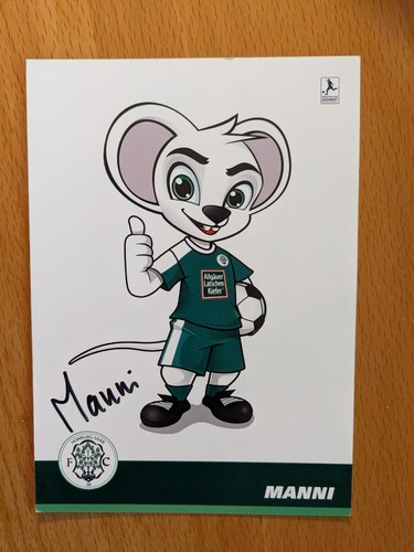 Maskottchenkarte maus manni - maskottchenkarte, fc