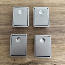 Omnia Griffklappe, 1974, 4 Stück, Versenkte Möbelgriffe, Siebziger, Klappengriff
