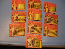 Original 10 Stück Werbedisplays mit Haarspangen Friseurbedarf 1950.Jahre