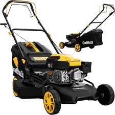 Craftful Rasenmäher Benzin 4 PS Selbstantrieb Benzinmäher 46cm Schnittbreite