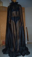 XXL TRAUM Nylon Rüschen Lolita Umhang Prinzessin Cape geschlossen transparent