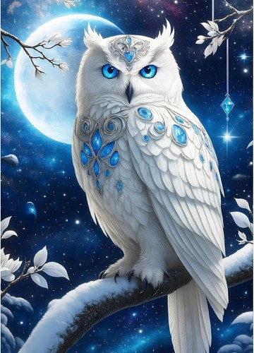 Weiße eule diamond painting - eule,