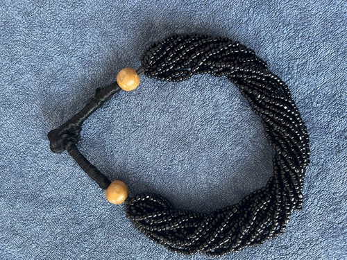 Schwarz onyx halskette damen - schwarz,