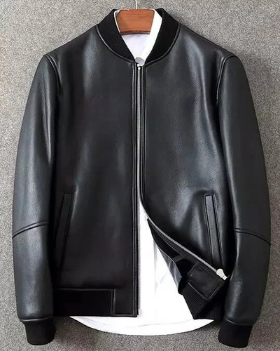 Schwarze lederjacke herren - schwarze,