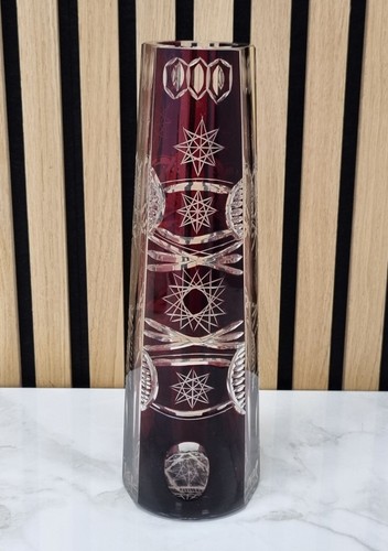 Bleikristall vase rubinrot - bleikristall,