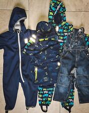 2-teiliges Regenanzug-Set 1 Jacke und Jeanslatzhose für Jungen Gr.86-92