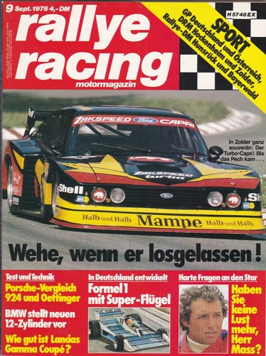 Rallye racing september 1978 - rallye,