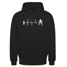 Feuerwehrmann Feuerwehr Geschenk Herzschlag EKG Hydrant Unisex Hoodie