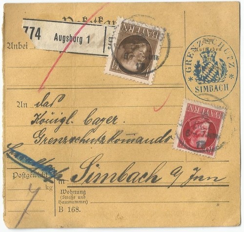 Bayern paketkarte paket - bayern,, aus