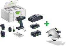 Festool Akku-Bohrschrauber T 18+3 HPC 4,0 I-Set - 577609 +Pizzaschneider PIZZ-TS