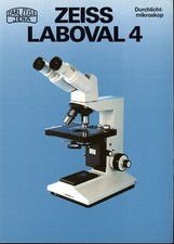CARL ZEISS JENA Prospekt LABOVAL 4 Durchlichtmikroskop Mikroskop Broschüre Y5165